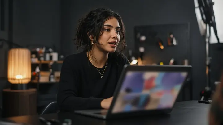Atmosphere of a technology studio.